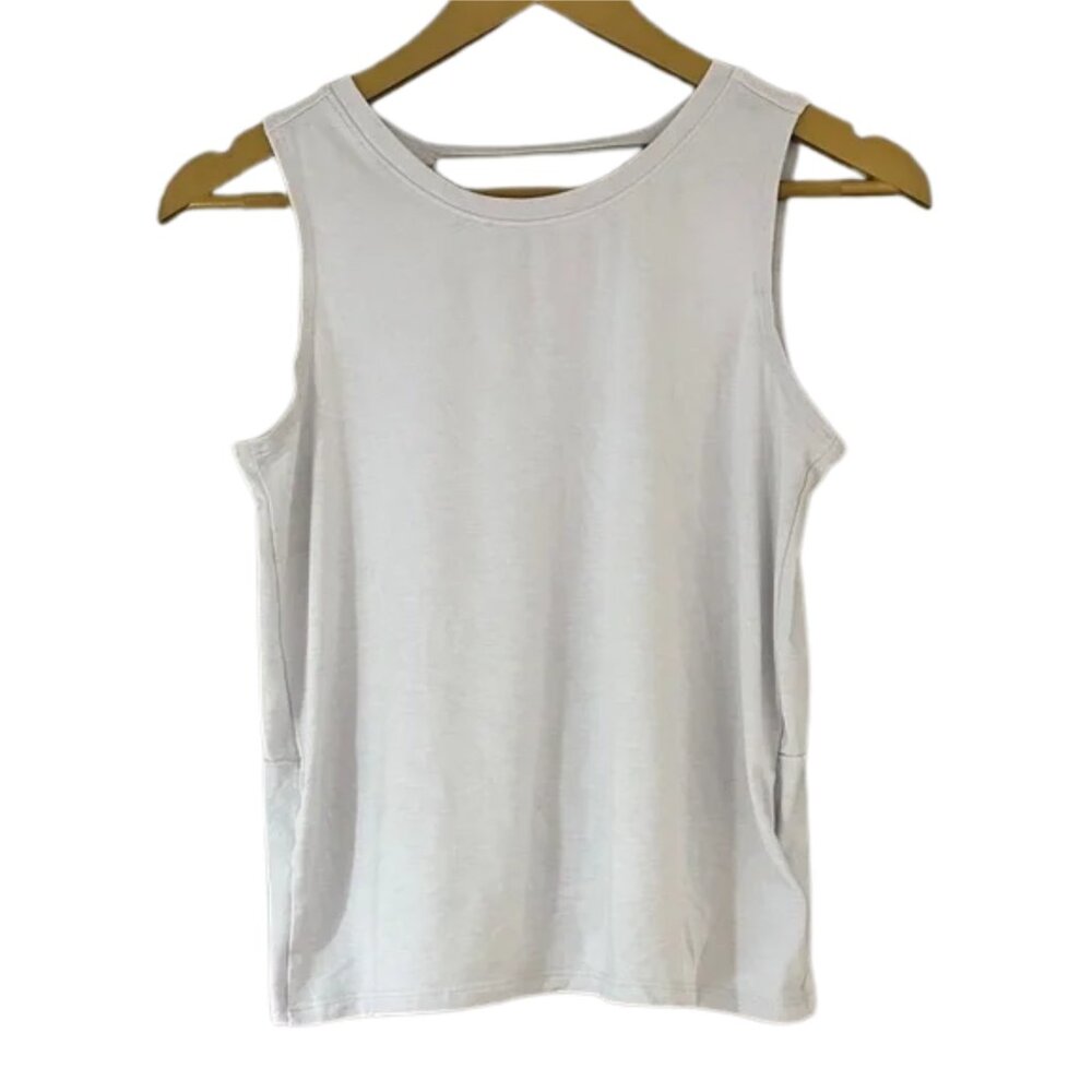 Athleta Girl White Twist Back Tank Top – Sleeveless Athletic Top